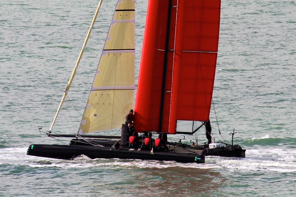 Emirates Team NZ - Wingsail test - 3 November 2011 © Richard Gladwell www.photosport.co.nz